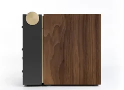 Enceinte Bluetooth Pr 01 Metal Tissu Noir Bois Naturel / Avec Technologie Active Pression Reflex - La Boite Concept
