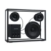 Enceinte Large Verre Noir Transparent / L 42 X H 33 Cm - Verre Trempe - Transparent Speaker