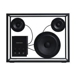 Enceinte Large Verre Noir Transparent / L 42 X H 33 Cm - Verre Trempe - Transparent Speaker
