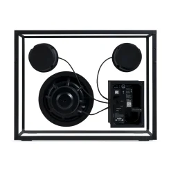 Enceinte Large Verre Noir Transparent / L 42 X H 33 Cm - Verre Trempe - Transparent Speaker