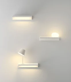 Etagere Lumineuse Suite Metal / L 32 Cm / Branchement Mural - Vibia
