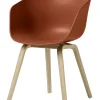 Fauteuil About A Chair Aac22 Plastique Orange Bois Naturel /- Hay