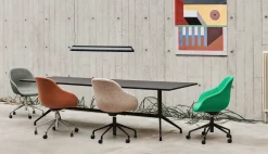Fauteuil A Roulettes About A Chair Aac155 Tissu Vert / Rembourre - Tissu Integral - Hay