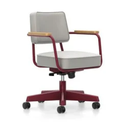 Fauteuil A Roulettes Fauteuil Direction Pivotant Metal Tissu Gris / Jean Prouve, 1951 - Vitra