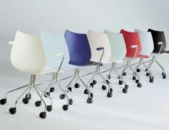 Fauteuil A Roulettes Maui Plastique- Kartell