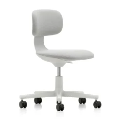 Fauteuil A Roulettes Rookie Tissu Gris / H 39 A 51 Cm - Vitra