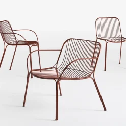 Fauteuil Bas Hiray Metal Rouge - Kartell
