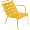 Fauteuil Bas Luxembourg Metal Jaune / Aluminium - Fermob