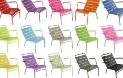 Fauteuil Bas Luxembourg Metal Rouge / Aluminium - Fermob