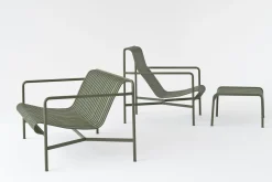 Fauteuil Bas Palissade Metal Gris Noir / Dossier Bas - R & E Bouroullec - Hay