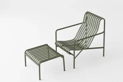Fauteuil Bas Palissade Metal Vert / Dossier Haut - R & E Bouroullec - Hay
