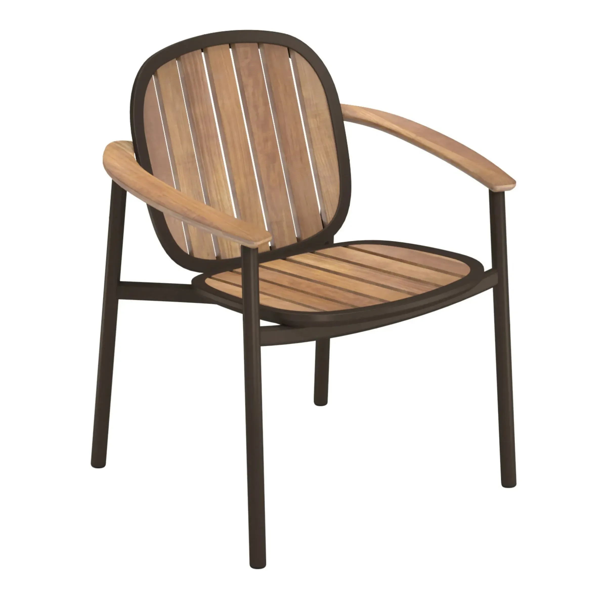 Fauteuil De Repas Empilable Twins Bois Marron - Emu