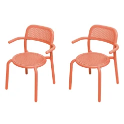 Fauteuil Empilable Toni Metal Orange / Set De 2 - Fatboy