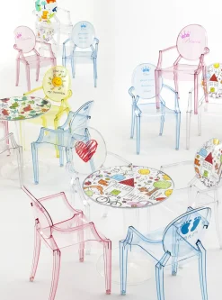 Fauteuil Enfant Lou Lou Ghost Plastique / Dossier Décore - Kartell