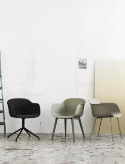 Fauteuil Fiber Plastique / Pied Traineau - Muuto