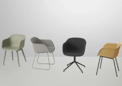 Fauteuil Fiber Plastique / Pied Traineau - Muuto
