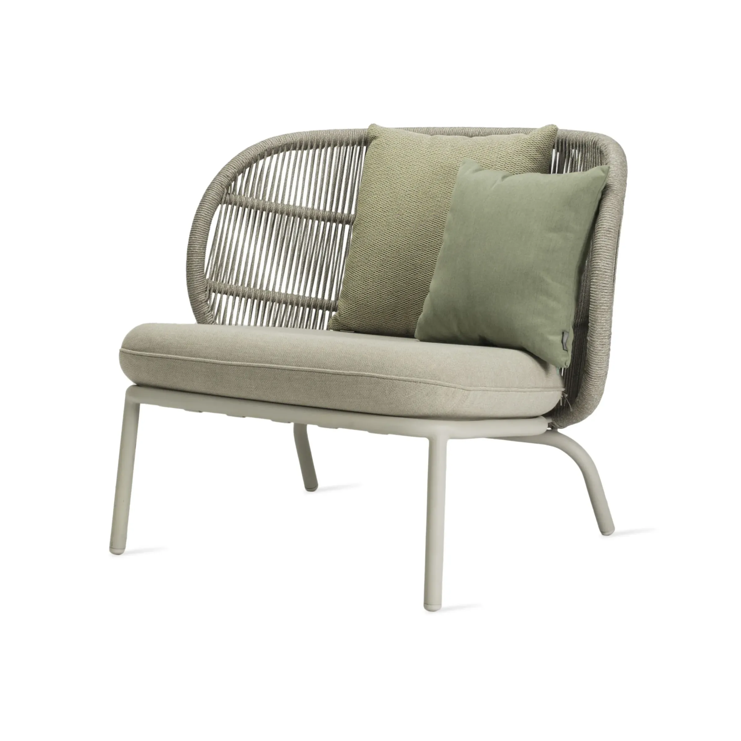 Fauteuil Kodo Lounge Plastique Tissu Blanc Multicolore / H 78 Cm - Corde Acrylique Tressee Main - Vincent Sheppard