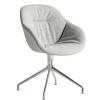 Fauteuil Pivotant About A Chair Aac121 Soft Tissu Gris / Dossier Haut - Tissu Integral Matelasse - Hay