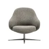 Fauteuil Pivotant Dua Lounge Tissu Gris - Kristalia
