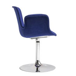 Fauteuil Pivotant Juli Soft Tissu Bleu - Cappellini