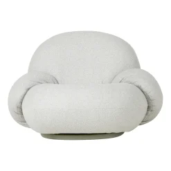 Fauteuil Pivotant Pacha Outdoor Tissu Blanc Beige / Avec Accoudoirs - Pierre Paulin, 1975 - Gubi