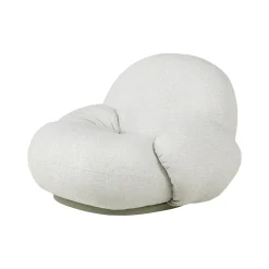 Fauteuil Pivotant Pacha Outdoor Tissu Blanc Beige / Avec Accoudoirs - Pierre Paulin, 1975 - Gubi
