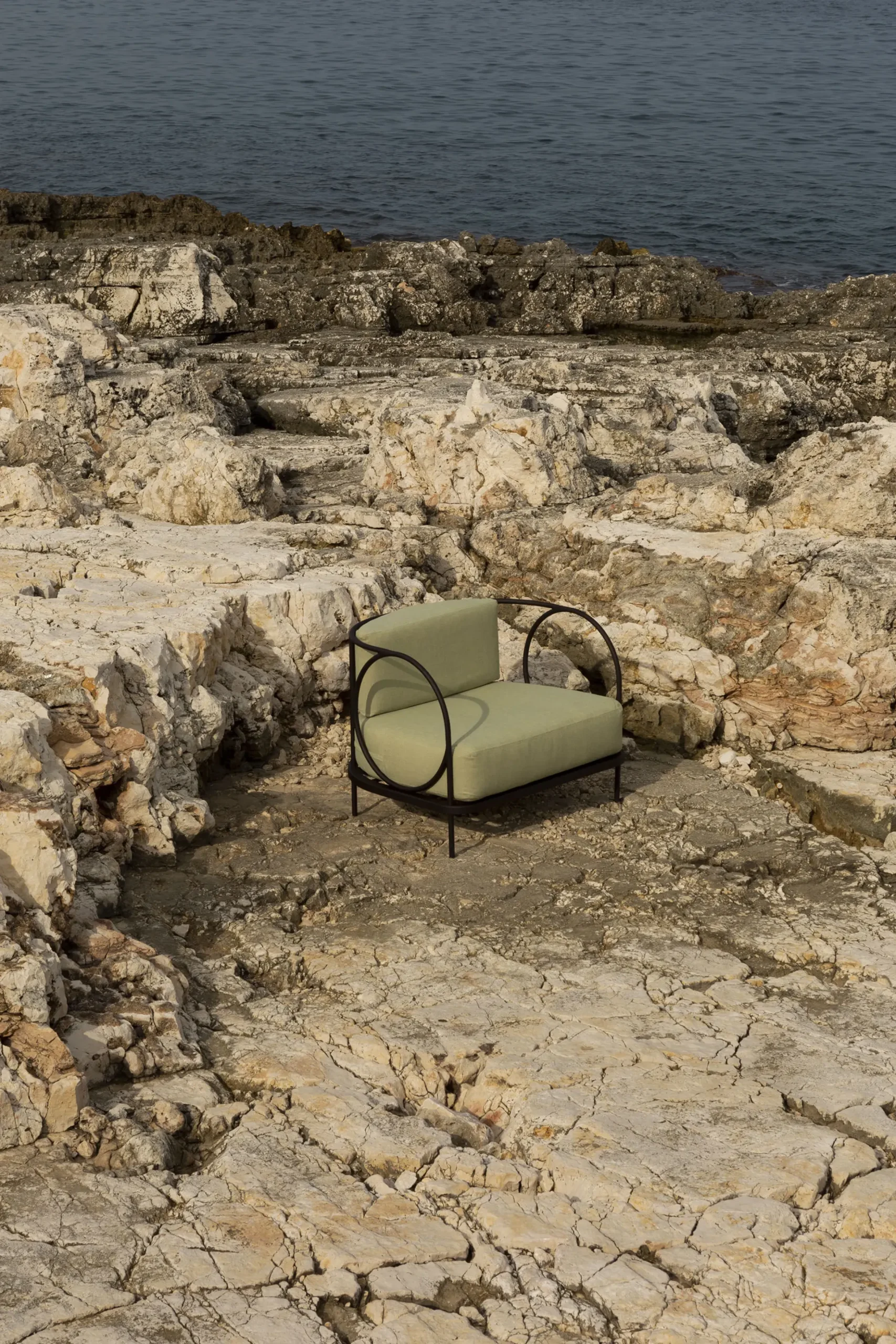 Fauteuil Rembourre Ariete Metal;Tissu Blanc - Unopiu
