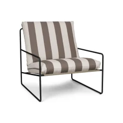 Fauteuil Rembourre Desert Stripe Tissu Marron - Ferm Living