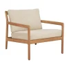 Fauteuil Rembourre Jack Outdoor Tissu Bois Beige / Teck - Ethnicraft