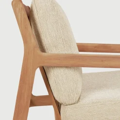 Fauteuil Rembourre Jack Outdoor Tissu Bois Beige / Teck - Ethnicraft