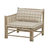 Fauteuil Rembourre Korfu Tissu Beige Bois Naturel / Module Angle Gauche - Bambou - Bloomingville