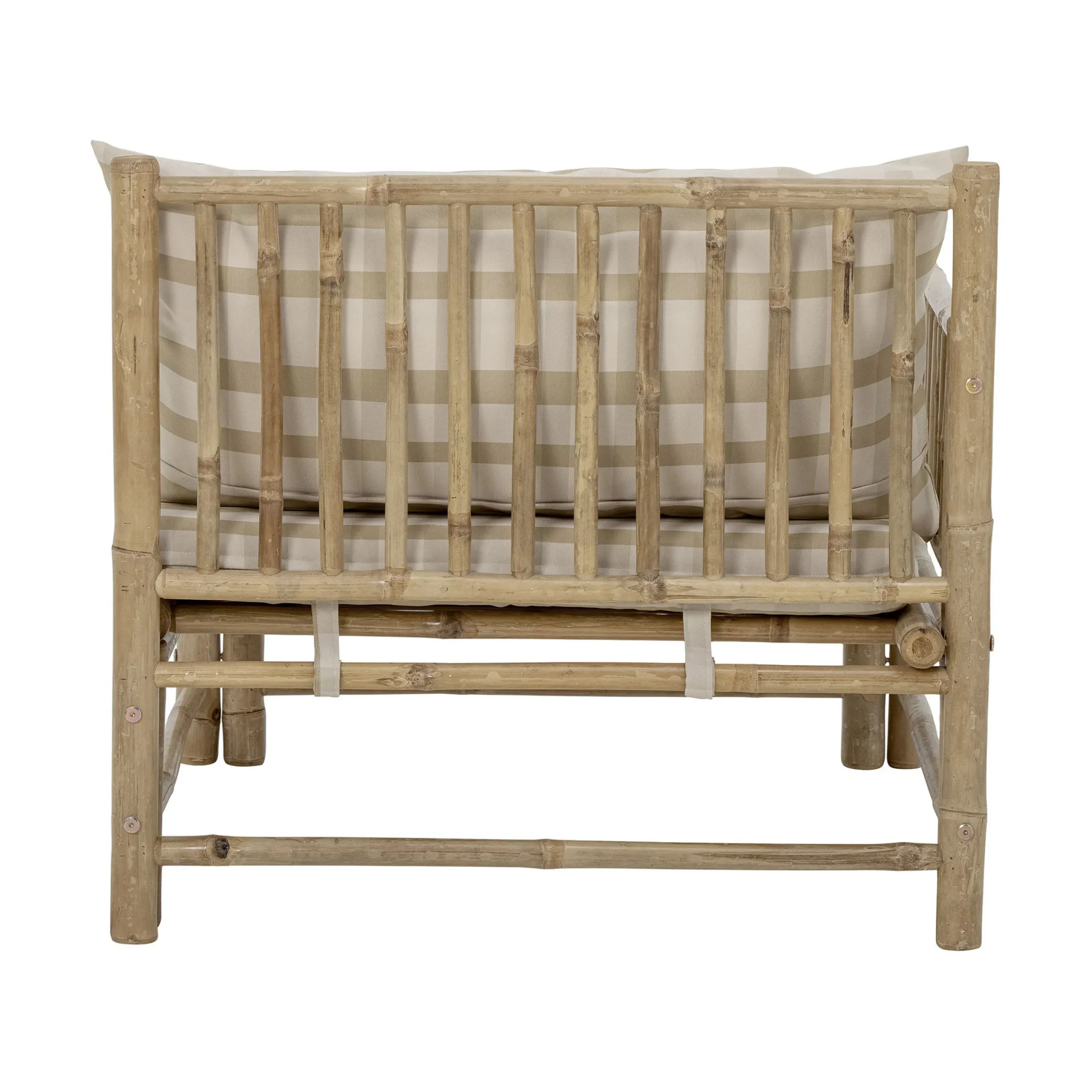 Fauteuil Rembourre Korfu Tissu Beige Bois Naturel / Module Angle Gauche - Bambou - Bloomingville