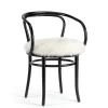 Fauteuil Wiener Stuhl Tissu Blanc / Assise Mouton - Reedition 1904 - Wiener Gtv Design