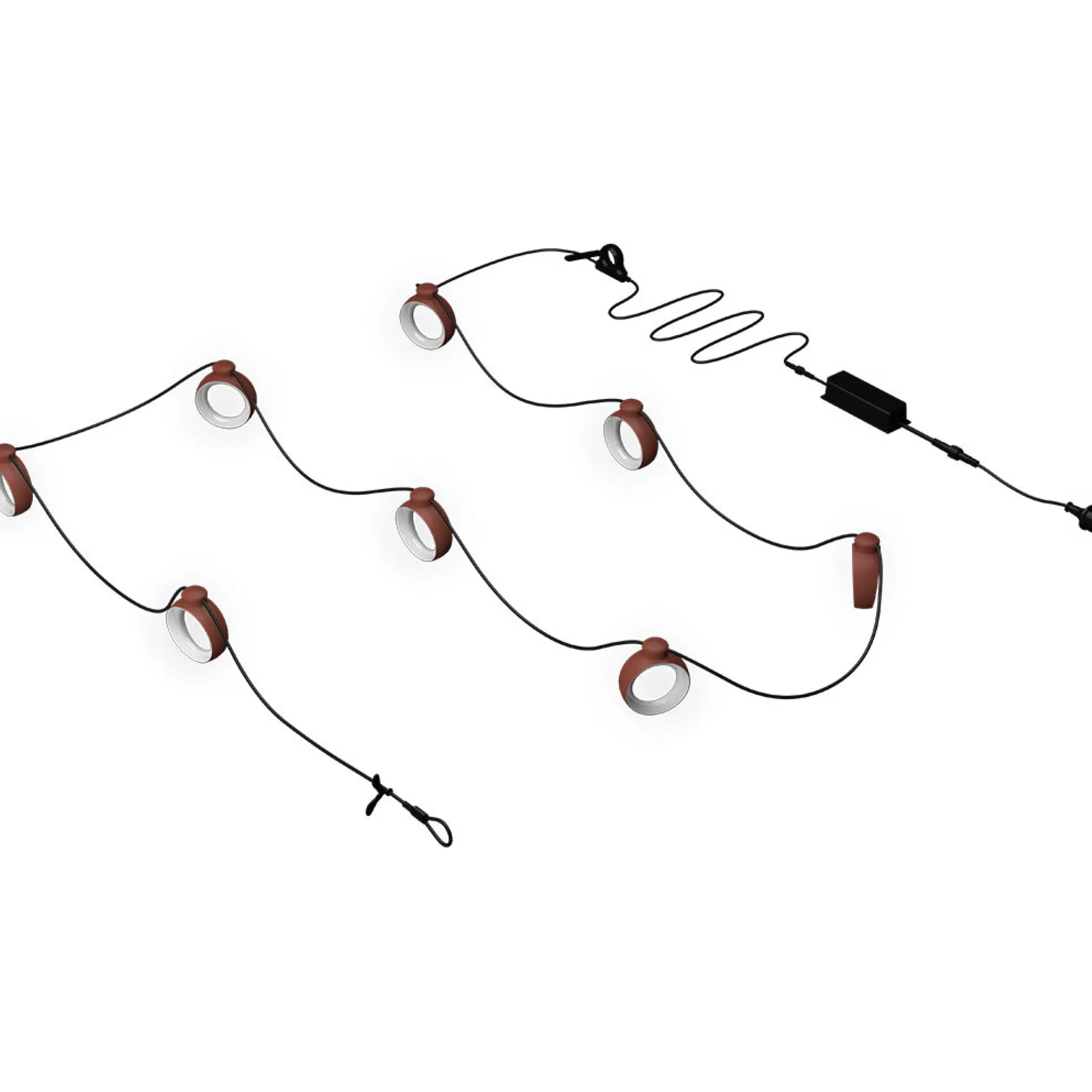 Guirlande Lumineuse Exterieur Hoop Led Plastique Rouge 12 Metres / Bluetooth - Fermob