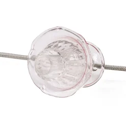 Guirlande Lumineuse Floralia Verre Rose Transparent / Led - 12 Abat-Jours Verre - L 420 Cm - Seletti