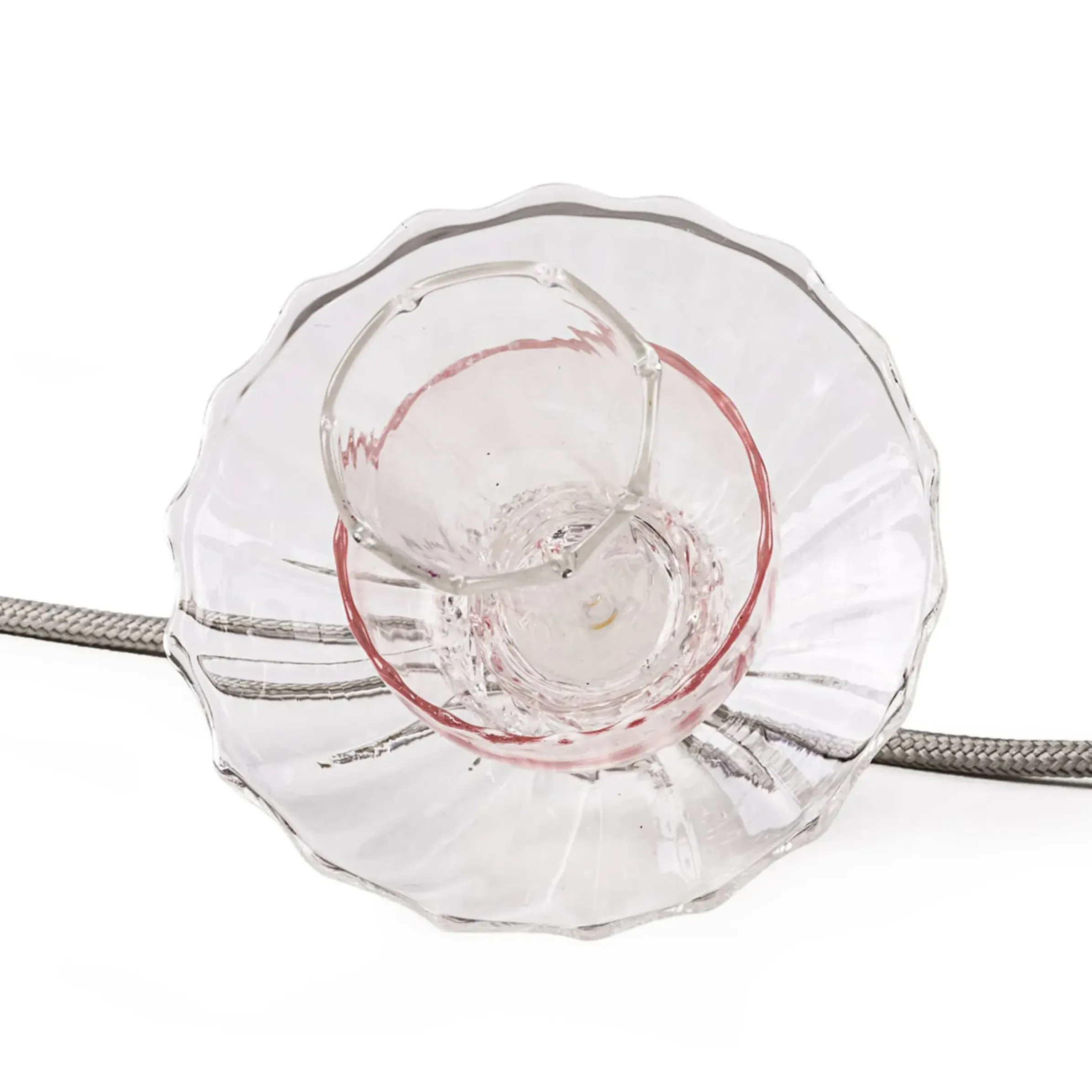 Guirlande Lumineuse Floralia Verre Rose Transparent / Led - 12 Abat-Jours Verre - L 420 Cm - Seletti
