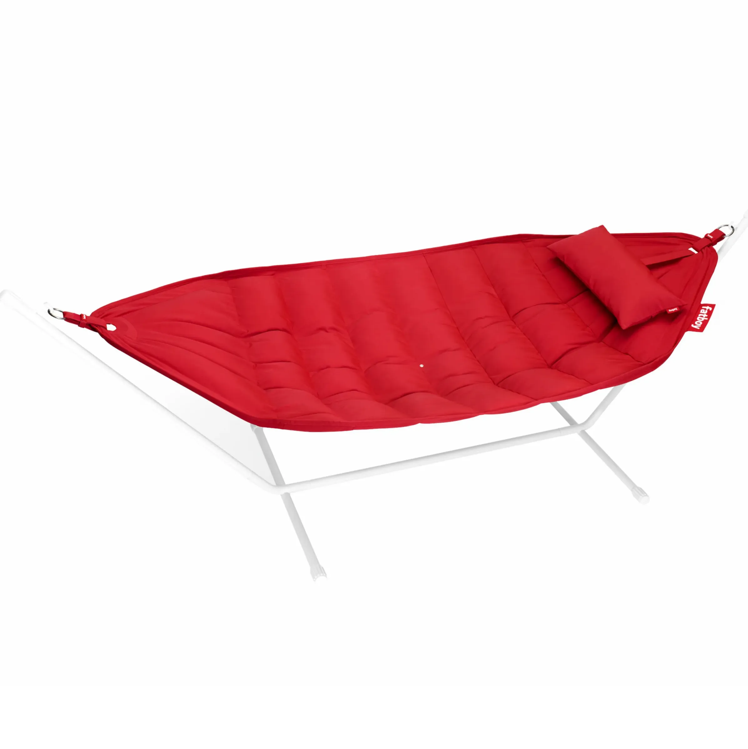 Hamac Avec Support Headdemock Deluxe Tissu Rouge / Tissu Olefine - Avec Coussin & Housse - Fatboy