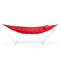 Hamac Avec Support Headdemock Superbe Tissu Rouge / Tissu Olefine - Avec Coussin - Fatboy