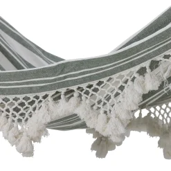 Hamac Suspendu Cruz Tissu Vert / Coton - 200 X 100 Cm - Bloomingville