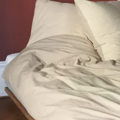 Housse De Couette 240 X 220 Cm Duo Tissu Marron / Coton Oeko-Tex - Hay