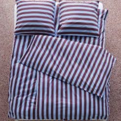 Housse De Couette 240 X 220 Cm Ete Tissu Rouge Violet / Coton Oeko-Tex - Hay