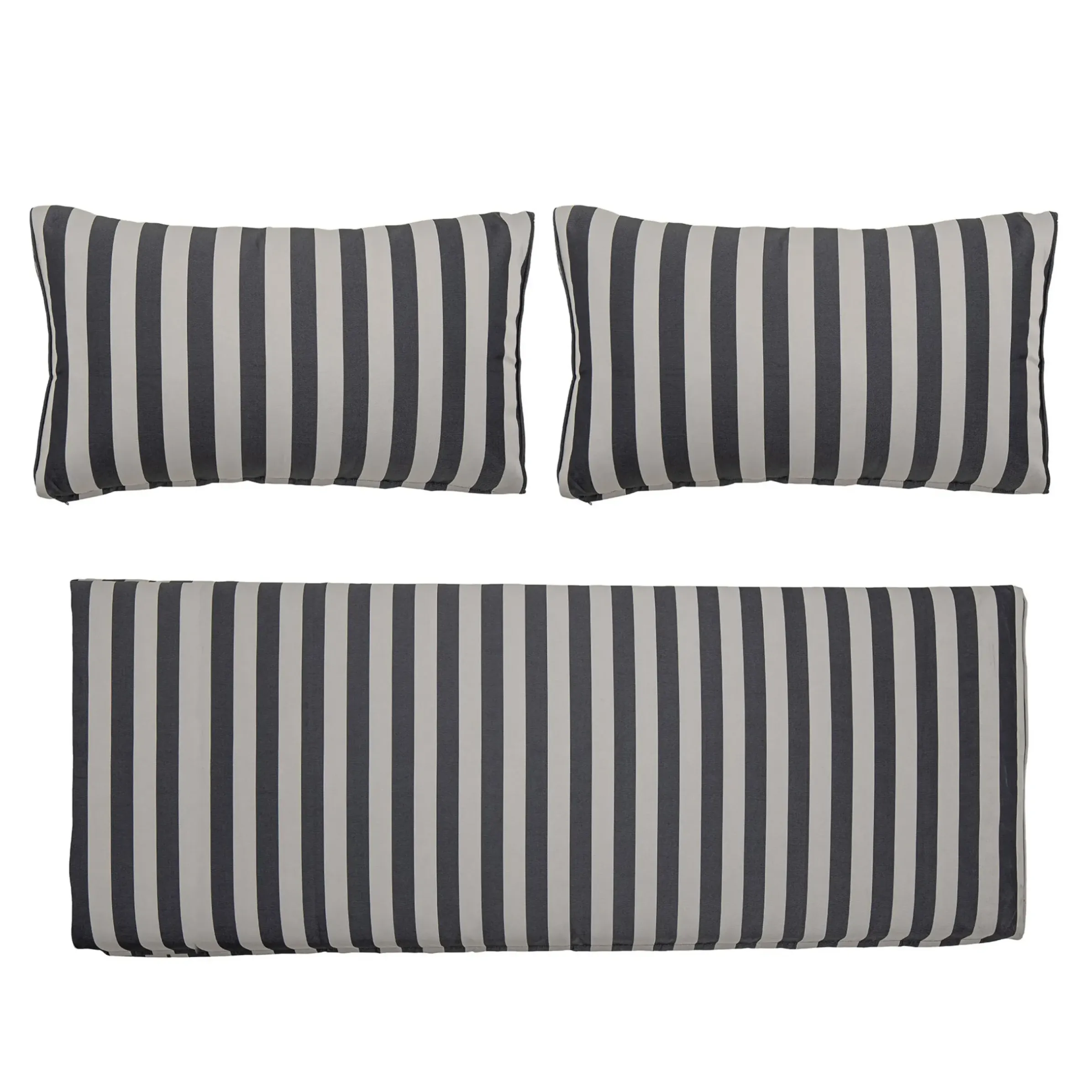 Housse De Coussin Tissu Noir / Pour Canape Mundo - Set De 3 Housses (Sans Garnissage) - Bloomingville