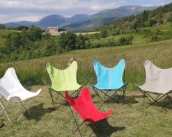Housse  Tissu Bleu Coton Outdoor / Pour Fauteuil Aa Butterfly - Aa-New Design