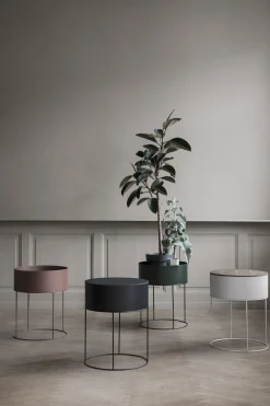 Jardiniere Plant Box Round Metal/ O 40 X H 50 Cm - Ferm Living