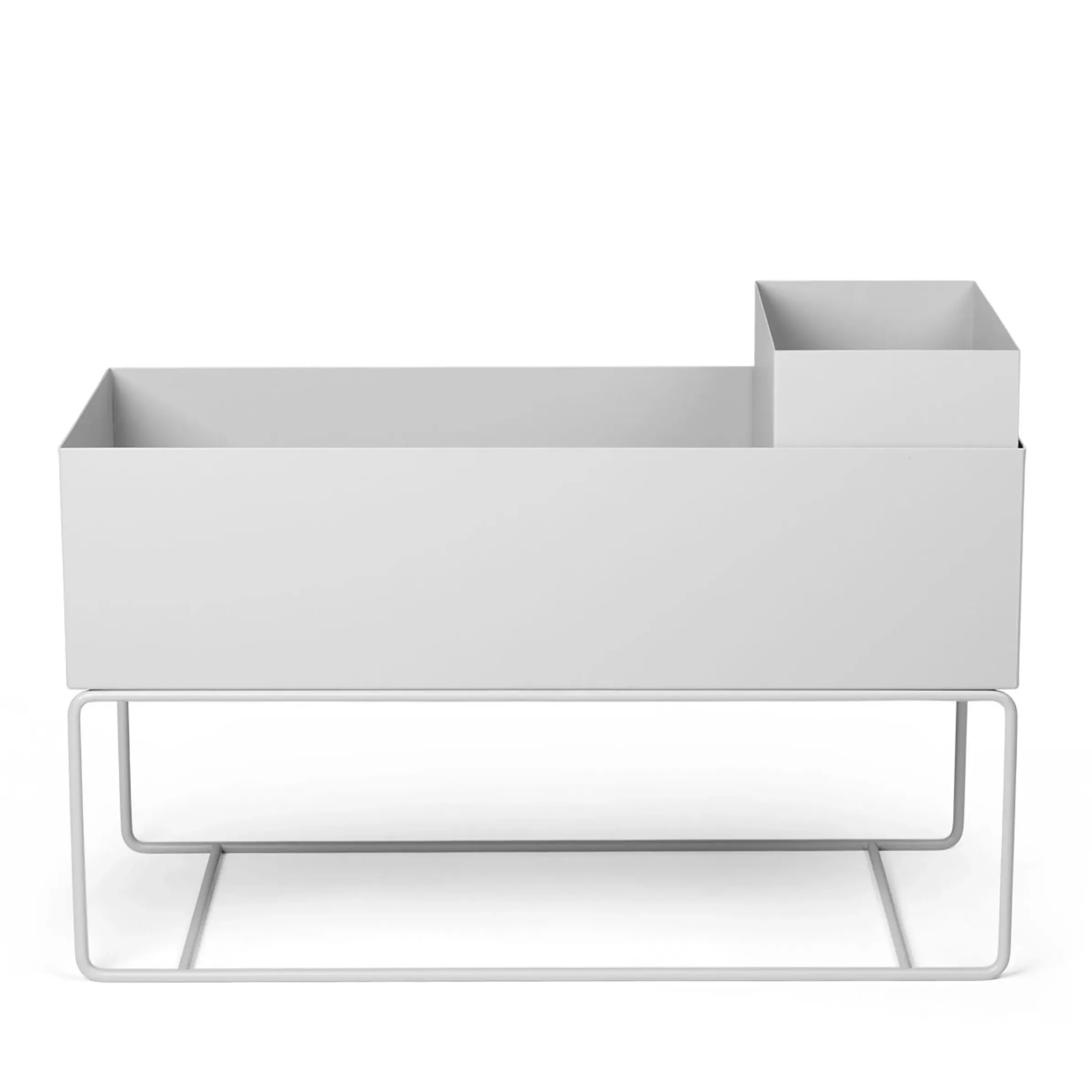 Jardiniere Sur Pied Plant Box Large Metal Gris / L 77 X H 45 Cm X Prof. 34 Cm - Ferm Living