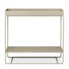 Jardiniere Sur Pied Plant Box Two Metal Beige / 2 Niveaux  - L 80 X H 75 Cm X Prof. 25 Cm - Ferm Living