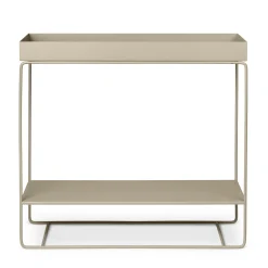 Jardiniere Sur Pied Plant Box Two Metal Beige / 2 Niveaux  - L 80 X H 75 Cm X Prof. 25 Cm - Ferm Living