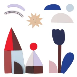 Jeu De Construction Frame Art Bois/ Set 20 Pieces En Bois Fsc - Ferm Living