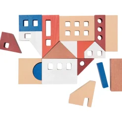 Jeu De Construction Little Architect Bois/ Set 18 Pieces En Bois Fsc - Ferm Living