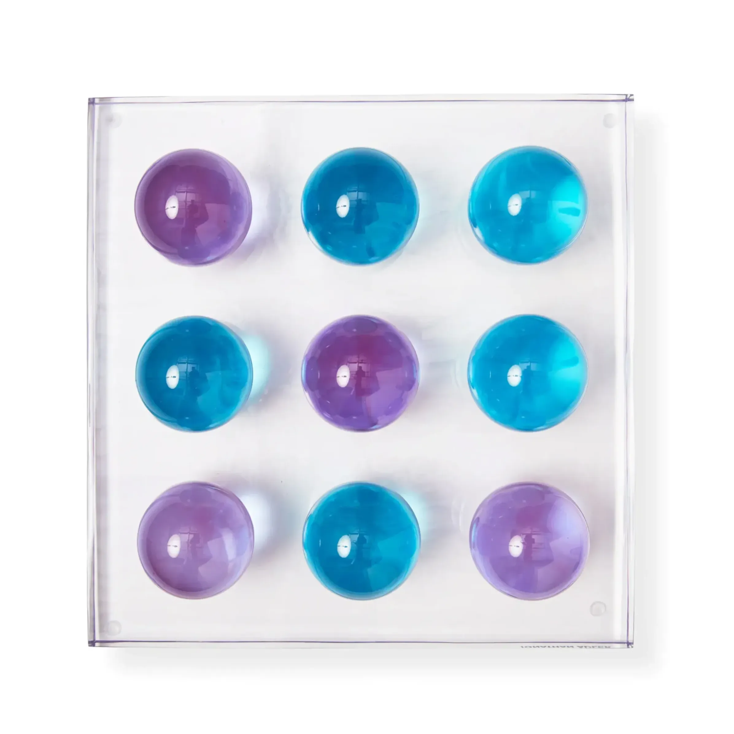 Jeu De Morpion Tic-Tac-Toe Plastique/ Acrylique - 30,5 X 30,5 Cm - Jonathan Adler
